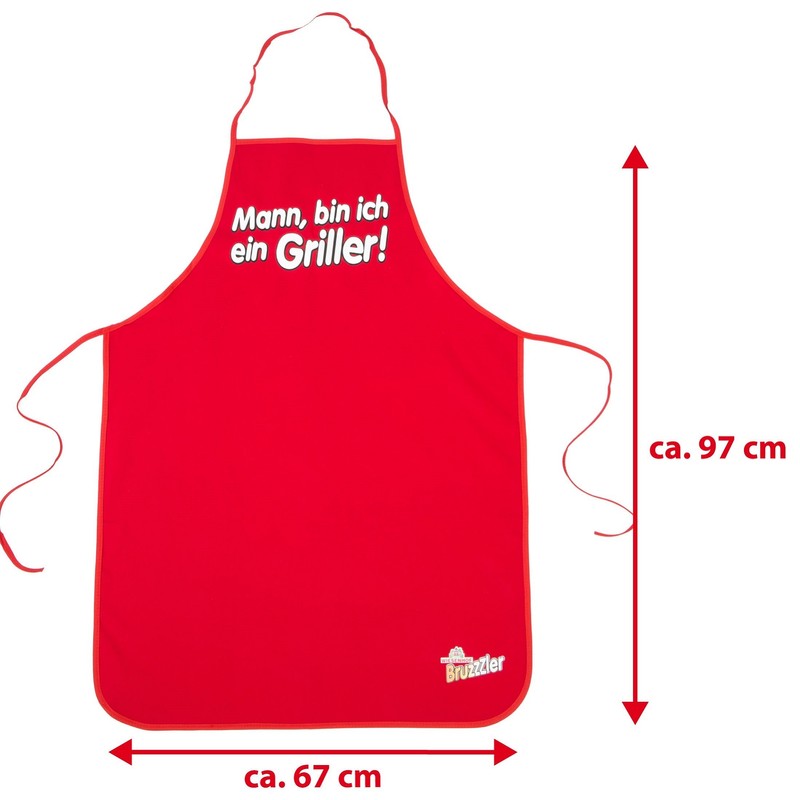 Bruzzzler BBQ Apron With Motif Printed, BBQ Apron, Grill Protection,