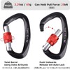 Azarxis Locking Carabiner, D-Ring, Climbing Button, Aluminum Carabiner, Load Capacity