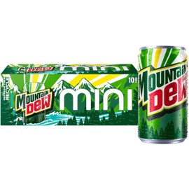 Mountain Dew Soda, 7.5 Fl Oz Mini Cans (Pack of 10)