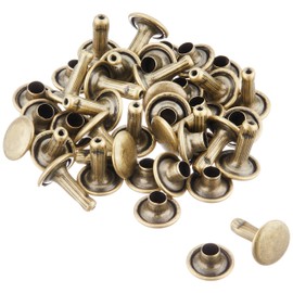 Ichinen Access Family Tool 56305 Double-Sided Caulking Set, Large (Head Diameter 0.4 inches (9 mm) x Foot Length 0.5 inches (11.5 mm), Antique Gold, 20 Pairs