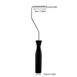 Fiberglass Roller Set, Aluminum Alloy Fiberglass Bubble Laminating Roller ABS Handle for GRP FRP Resin Work, Bubble Paddle Tool Fiberglass Laminating Roller (10 * 50mm / 0.39 * 1.97in)