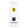 RiteAV CAT7 HDMI-YELLOW Rocker Insert Wall Plate Module [White]