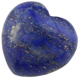 mookaitedecor Healing Crystals Lapis Lazuli Heart Love Worry Palm Stone Reiki Balancing 0.9 Inch, Pack of 5