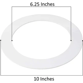 8 Pack Gloss Oversize Goof Trim Ring for Recessed Can Lighting Down Light, Outer Diameter 10 Inches, Inner Diameter 6.2 Inches