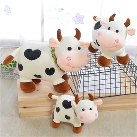 champracer Plush Toy Cow with Scarf, 30 cm Cute Plush Toy, Cute Cow, Plush Toy, Cow Soft Plush Toy, Baby Toy (30 x 15 cm, Pink)
