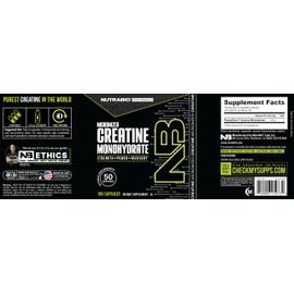 NutraBio NutraBio Micronized Creatine Monohydrate Capsules, Creatine Monohydrate Pills, Kosher, Creatine Supplements Supports Muscle Energy, Strength, and Growth for Men and Women, 2500mg, 150 Capsules