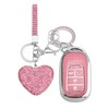 Vicoca for Honda Key fob Cover with Diamond Heart Keychain,