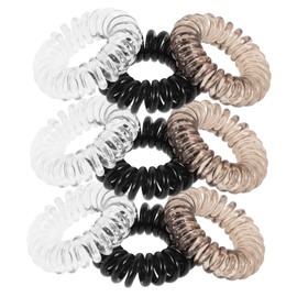 Healeved 9pcs Gradient Color Spiral Hair Ties for Women High Elasticity Coil Hair Accessories Versatile Suitable for Everyday Use