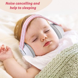 Laudexua Baby Ear Protection, Noise Cancelling Headphones for Babies and Toddlers Up to 36 Months, Comfortable Infant Ear Muffs for Effectively Hearing Protection and Help Sleep (Pink)