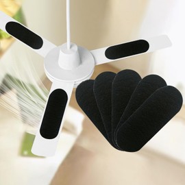 Generic Ceiling fan blade air activated carbon filter, easy to install, not easy to fall off, no odor carbon air filter, adsorb dust, filter odors, purify air (3 pack black), WHMYZ85