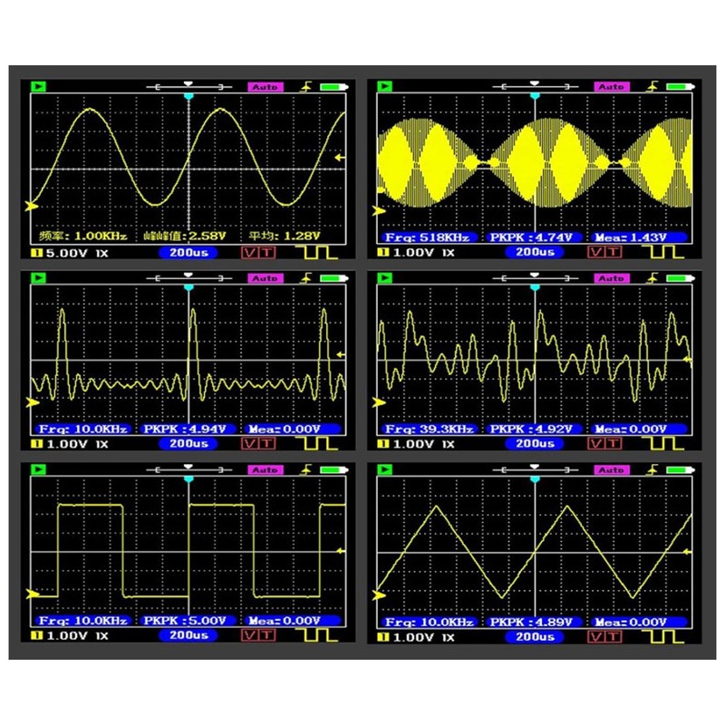 Mini Handheld Oscilloscope 40MSa/s Sampling Rate 18MHz Bandwidth PWM Signal