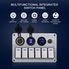 Xhtechnology Marine Boat Rocker Switch Panel,Waterproof 6 Gang Toggle Switch