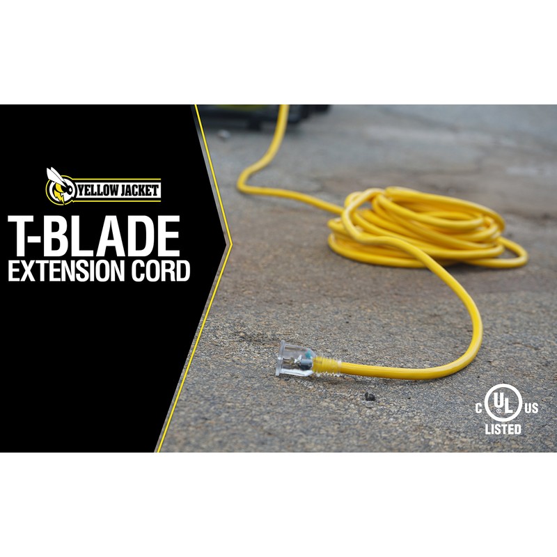 Yellow Jacket Extra Heavy Duty Extension Cord, 50Ft, 10 Gauge,
