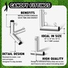 Blulu 10 Pieces 1'' Golf Frame Corner Kit Canopy Fittings