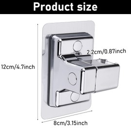 Shower Head Holder, 360° Adjustable Shower Holder Strong Paste Shower Holder Bracket Universal Wall Mount Shower Head Holder Replacement Removable Suction Cup Shower Holder for Bathroom