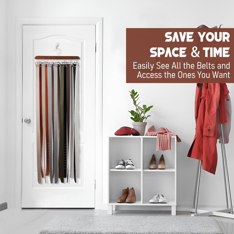 Multifunctional Clothes Rack with 8 Hooks, 2 Pack Space Saving