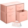 Weysat 4 Cube Stackable Closet Drawer Organizer Fabric Organizer Bins