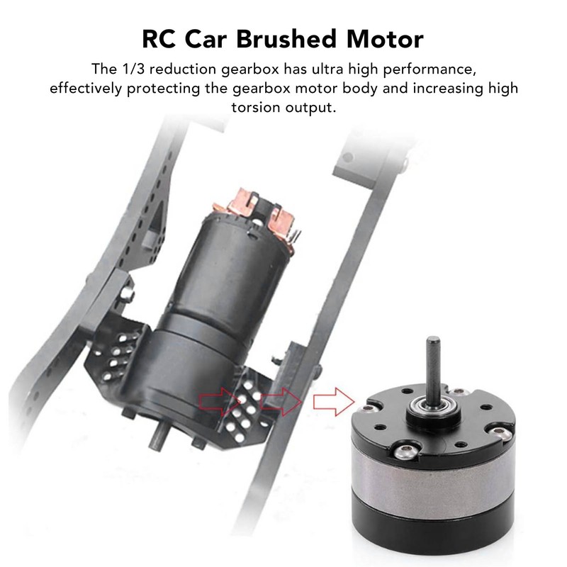 RC Car Motor Gearbox Kit External Carbon Brush 540 Brushed