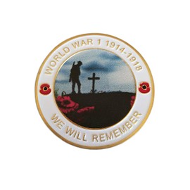 Eillwin The First World War 100 Years Anniversary Collectible & Commemorative Poppy Coin