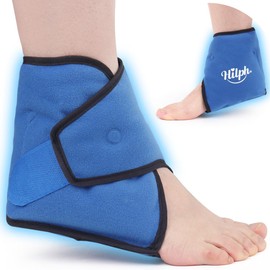 Hilph Ankle Ice Pack for Plantar Fasciitis & Sprained, Reusable Cold Pack Wrap for Ankle Injuries, Hot Cold Therapy Ankle Ice Wrap for Injuries Swelling, Achilles Tendonitis (Blue)