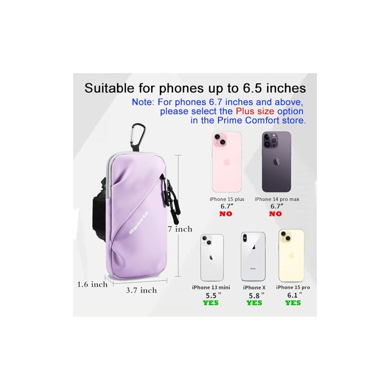 Prime Comfort - Soporte para teléfono celular para caminar, correr,