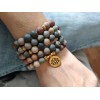 Unbranded 108 Mala Beads Picasso Jasper Bracelet Healing Meditation Prayer