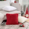 EMEMA Cushion Covers, Christmas Day, Fur Cuddly Cushion, Fur Cushion,