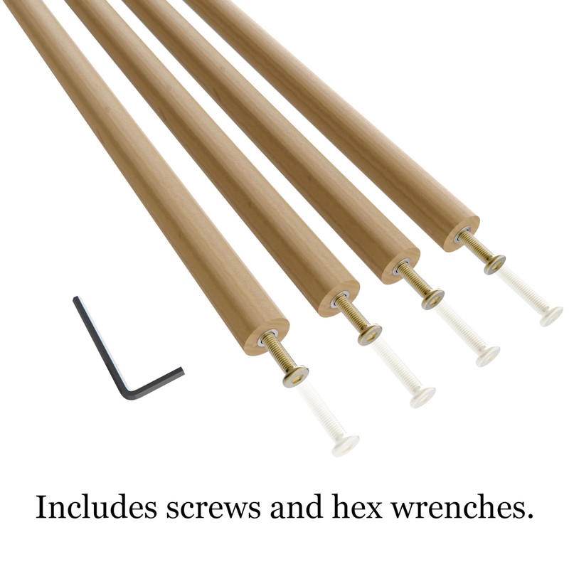 UNZERO Dowel Rods Hardwood Wood Sticks Wooden Dowel Rods