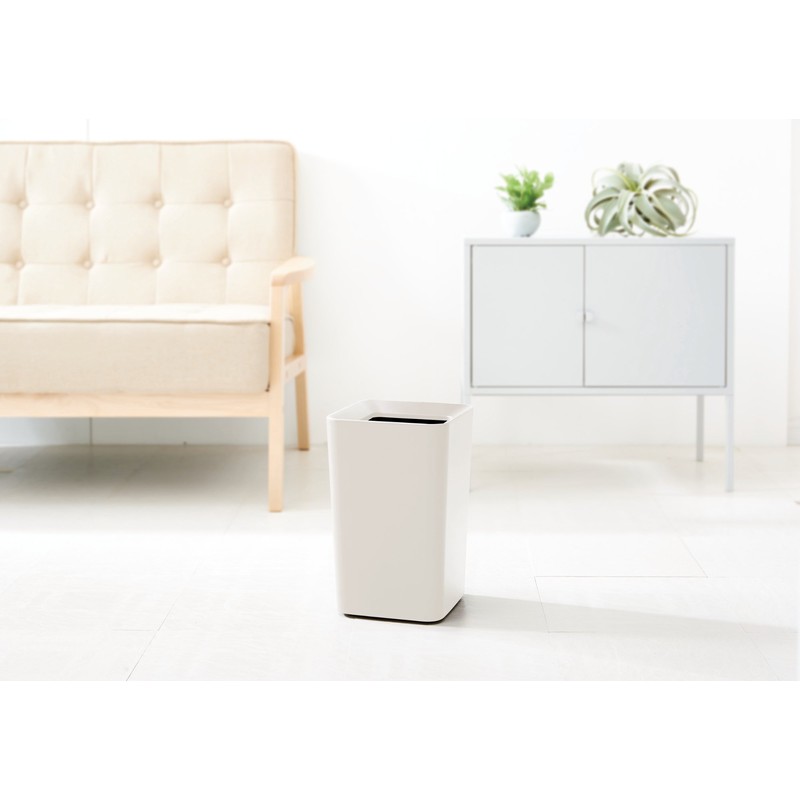 Asvel 621291 Trash Can, Without Lid, White, 8.0 x 8.0
