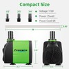 FREESEA Submersible Aquarium Fountain Pump: 400GPH 25W Adjustable Ultra Quiet
