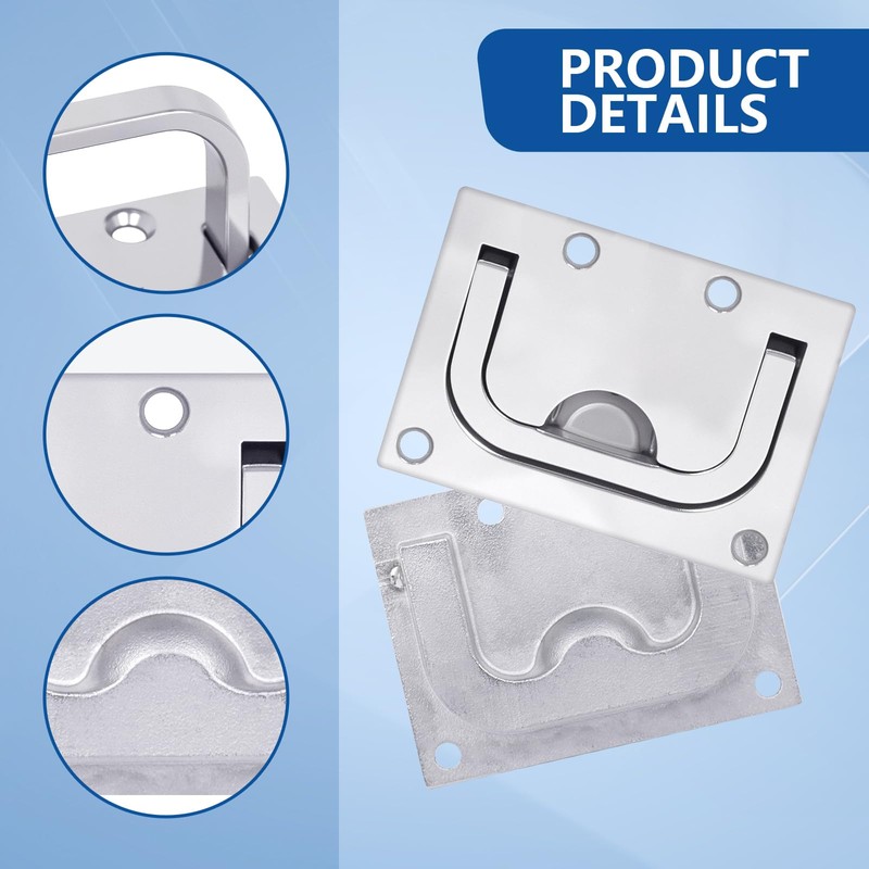 Pyntrax 316 Stainless Steel Flush Lifting Handle and Recessed Door