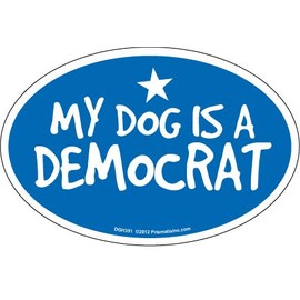 PDTXCLS Prismatix Decal Cat and Dog Magnets, My Dog is Democrat