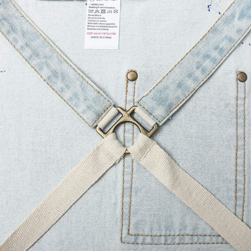 Jeanerlor - Denim Tool Shop Apron with 5 Pockets for