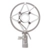 Microphone Mount Holder Silver Metal Shock Mount Stand for KTV