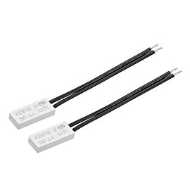 sourcing map Normally Closed Temperature Switch, 100℃ N.C 5A Thermal Switch, Thermostat, Bimetal Temperature Controller, Switch Regulator, Pack of 2