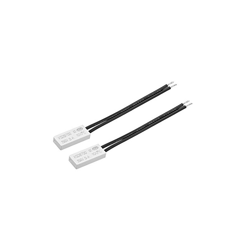 sourcing map Normally Closed Temperature Switch, 100℃ N.C 5A Thermal