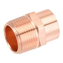 PlumberStop - 1 Copper Sweat Male ADAPTER - C X MIP 1 Nominal I.D. Size - 1-1/8 X 1 Refrigeration O.D. Size For Soldering All Copper Pipe Type L, M, K, Plumbing and Heating