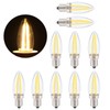 10Pcs E12 Long Filament Small LED Light Bulbs Dimmable Lamp