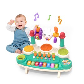 LESSETI 20 in 1 Baby Musical Toys – Interactive Piano Keyboard Drum Set for 6 9 12 18 Month, Toddlers 1-4, Educational Learning Toys for Boys Girls, First Birthday Gift 1 2 3 4 Year Old, Infant Toys