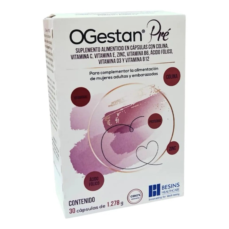 Ogestan Pré Cápsulas Suplemento Multivitamínico Prenatal
