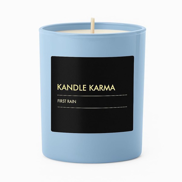 Luxury Soy Wax Candle, First Rain Fresh Earthy Aroma Scented