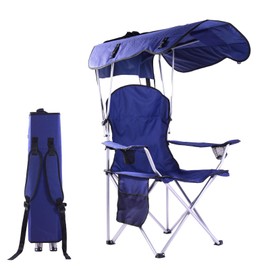 CozyBox Portable Chair with Shade Canopy Beach Chairs for Adults Canopy Shade Seating Camping and Folding Chairs for Outside Foldable Canopy Chairs for Outdoors