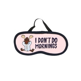 LazyOne Women's Cotton Face Mask for Sleep, Washable Sleeping Mask for Adults, Pink (Don't Do Mornings Moose)