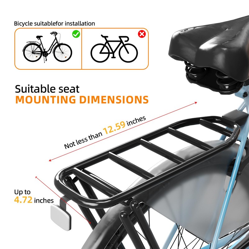 Rear Child Bike Seat for Family Rides – Adjustable Backrest,