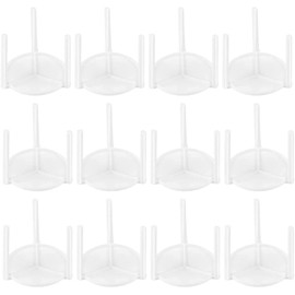 LATRAT Pack of 100 Spacers for Pizza Cups, Plastic Pizza Spacer, Pizza Saver Lid Support, Economy Stand, Plastic, Pizza Support for Restaurant Catering Boxes