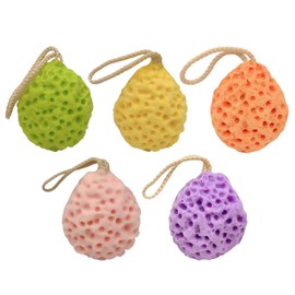 EHDWXVZM Pack of 5 Honeycomb Bath Sponges, Cute Bath Sponges, Soft Foaming Sponges, Exfoliating Cleaning Sponges, Loofah Bath Bombs, Bath Care Products, Suitable for Adults, Children