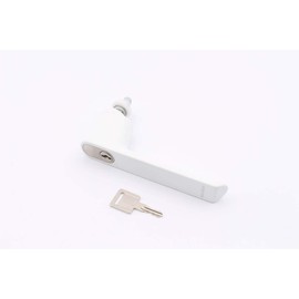 Schüco Lockable RC window handle, aluminium RAL 9016, white, 247659