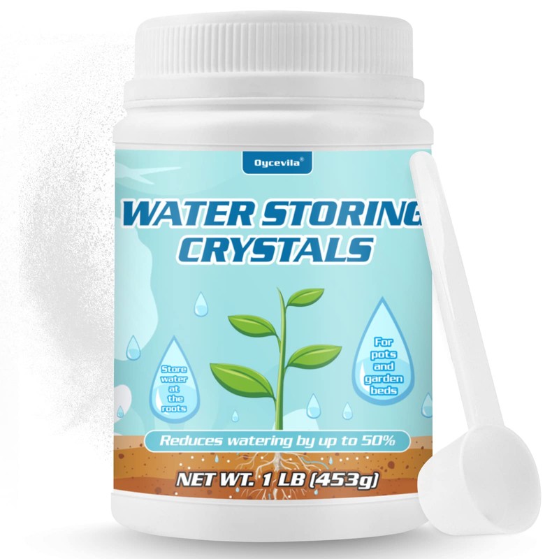 1LB Water Storing Crystals for Plants with Spoon, Water Gel