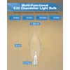 E12 B10 Clear Candle Base Bulb with Warm White 2700K,