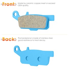 Front & Rear Ceramic Brake Pads Set for Yamaha Grizzly YFM550 550 2009-2014/ YFM700 700 2008-2016/700 Grizzly YFM700 LTD 2016-2019, 4 sets Front and Rear Brake Pads